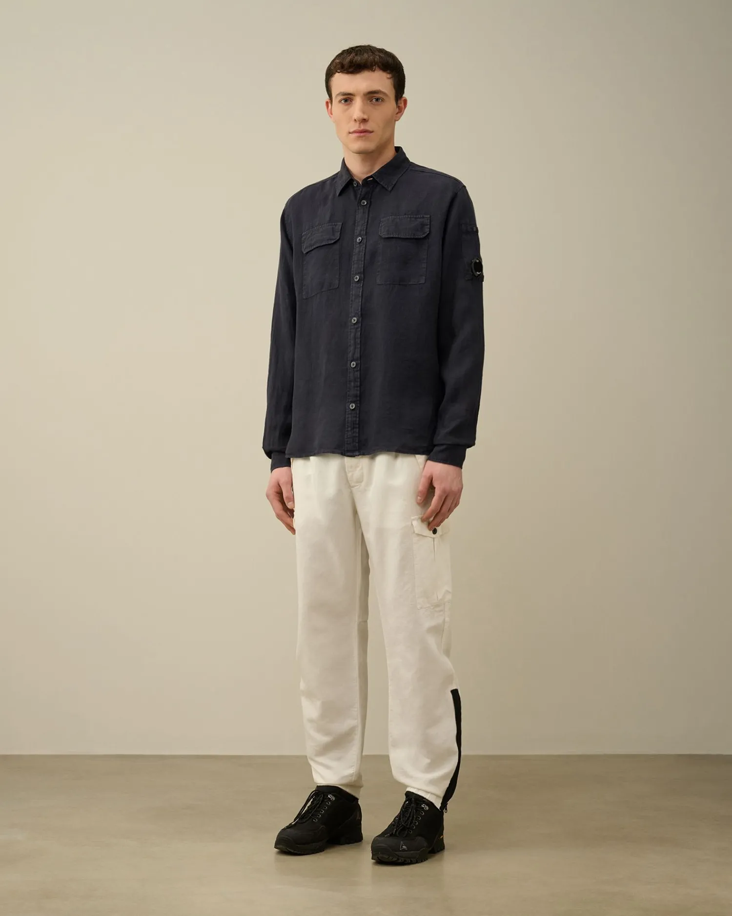 Fashion C.P. Company Lommeskjorte I Hor Total Eclipse-Blue