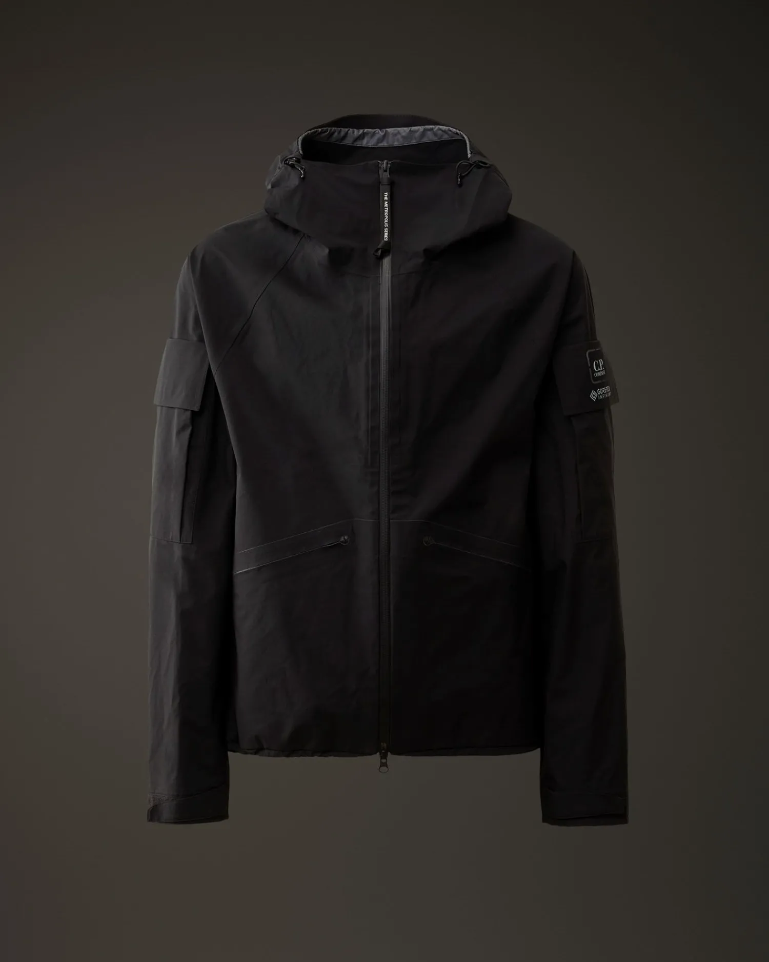 Clearance C.P. Company Metropolis Series Gore-Tex Infinium Haettejakke (Medium). Sort