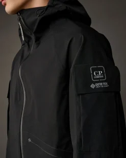 Clearance C.P. Company Metropolis Series Gore-Tex Infinium Haettejakke (Medium). Sort