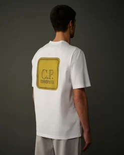 Clearance C.P. Company Metropolis Series Mercerized Jersey Grafisk T-Shirt Sort