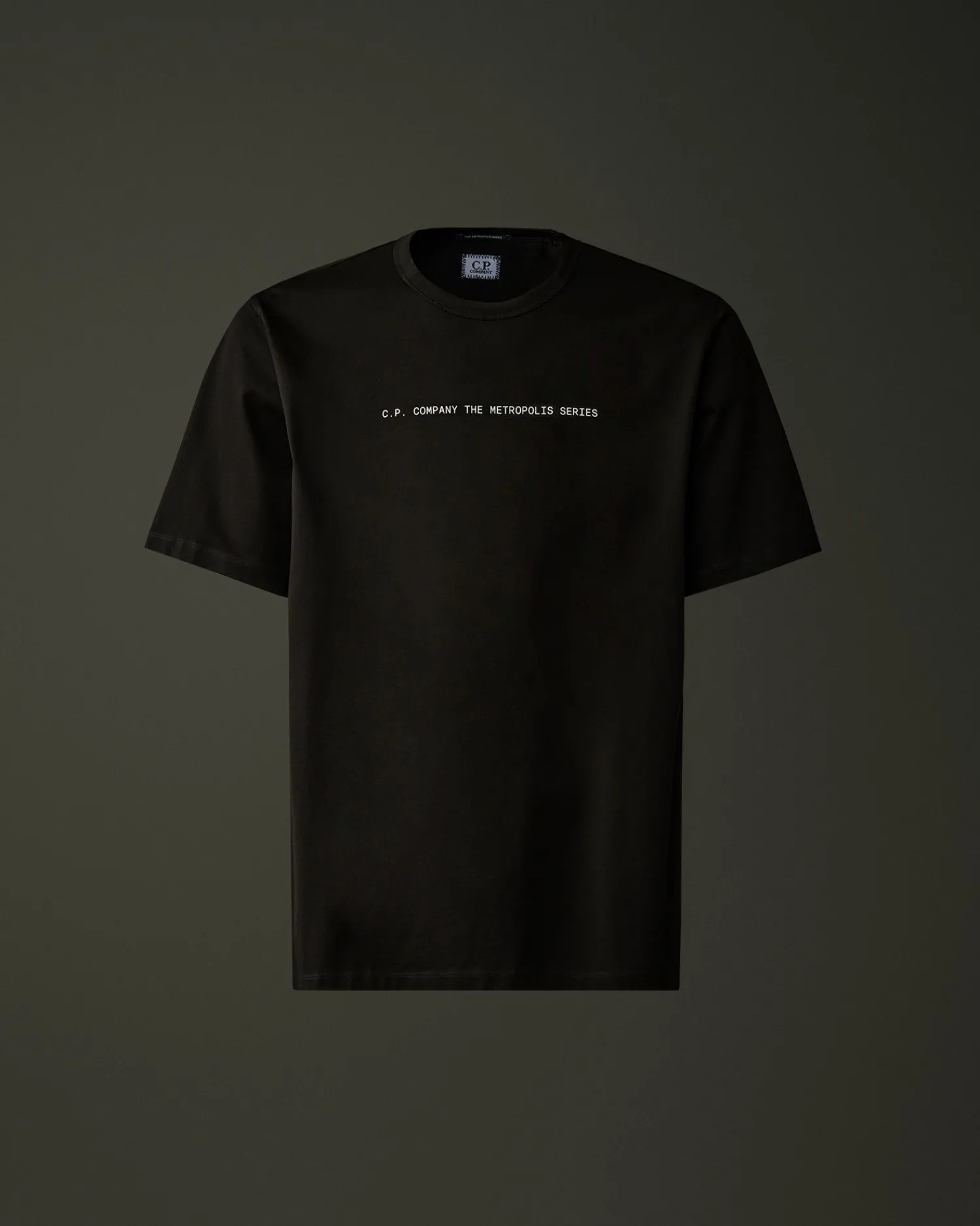 New C.P. Company Metropolis Series Mercerized Jersey Logo Grafisk T-Shirt Hvid