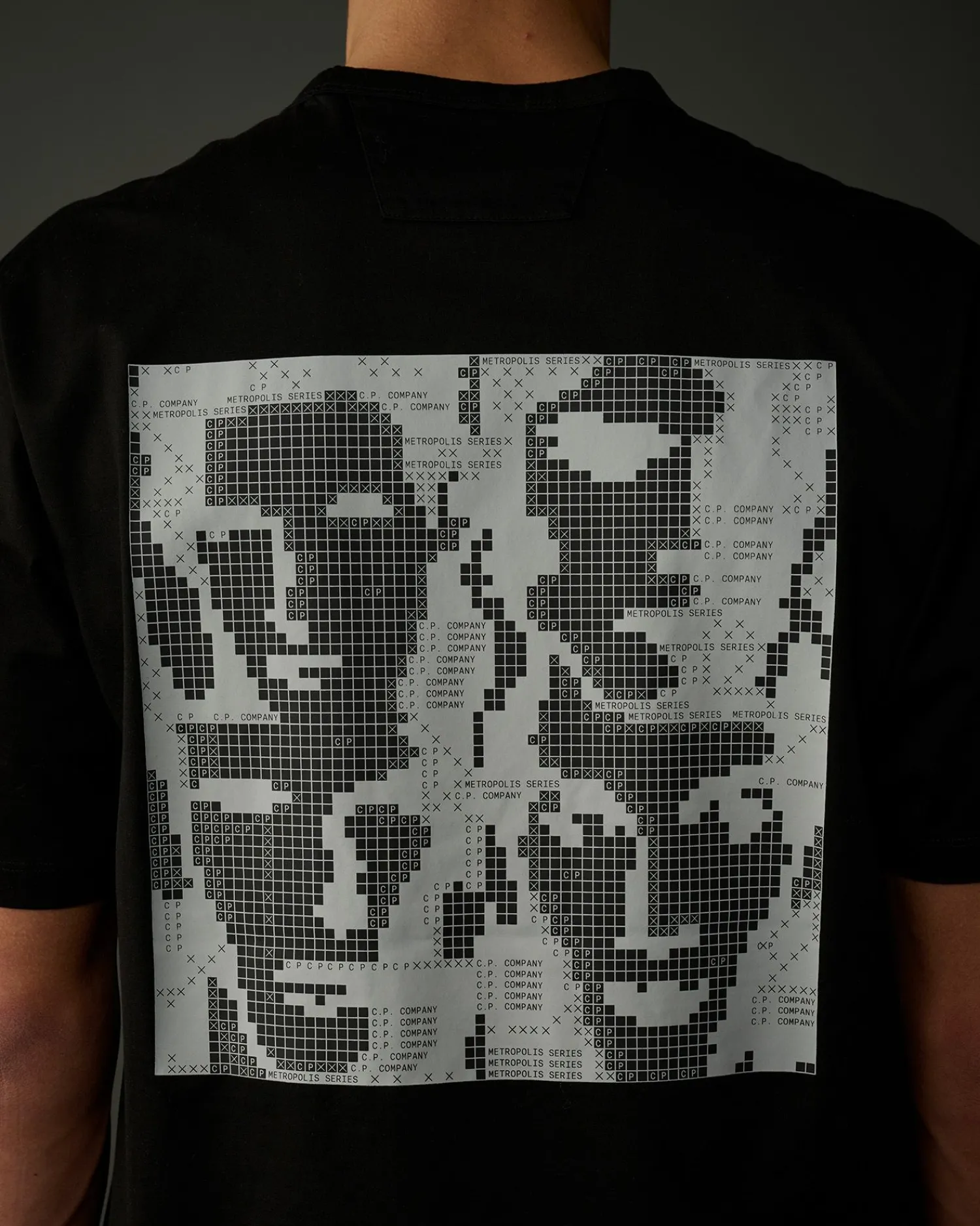New C.P. Company Metropolis Series Mercerized Jersey Logo Grafisk T-Shirt Hvid