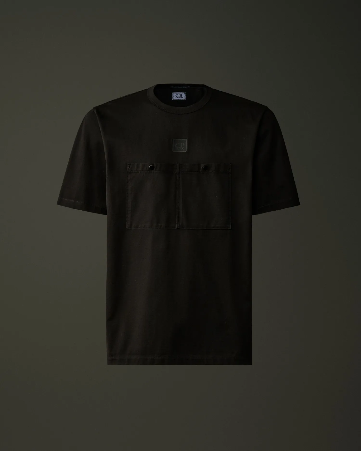 Sale C.P. Company Metropolis Series Mercerized Jersey Grafisk Badge T-Shirt Sort
