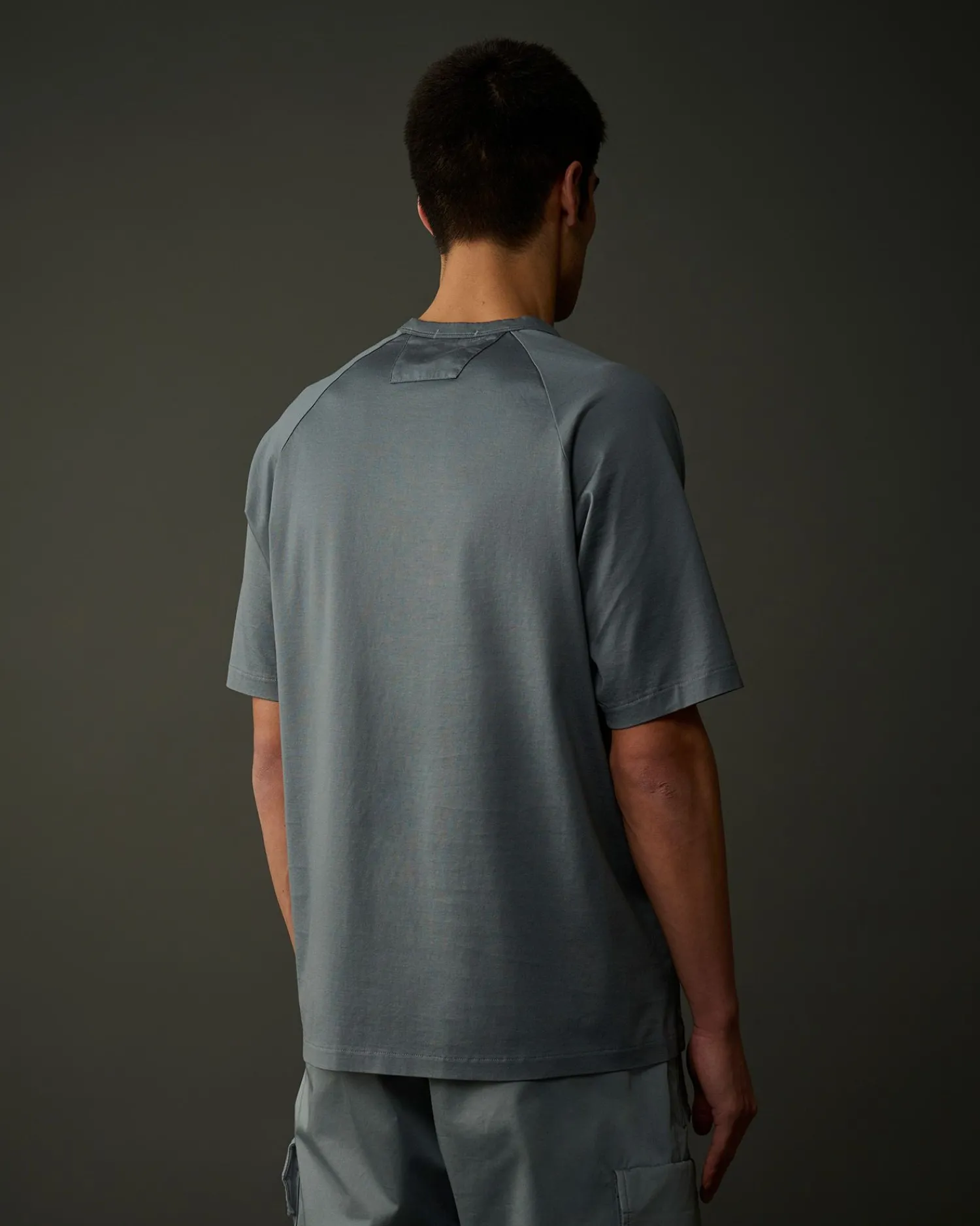 Cheap C.P. Company Metropolis Series Mercerized Jersey Pocket T-Shirt Sort