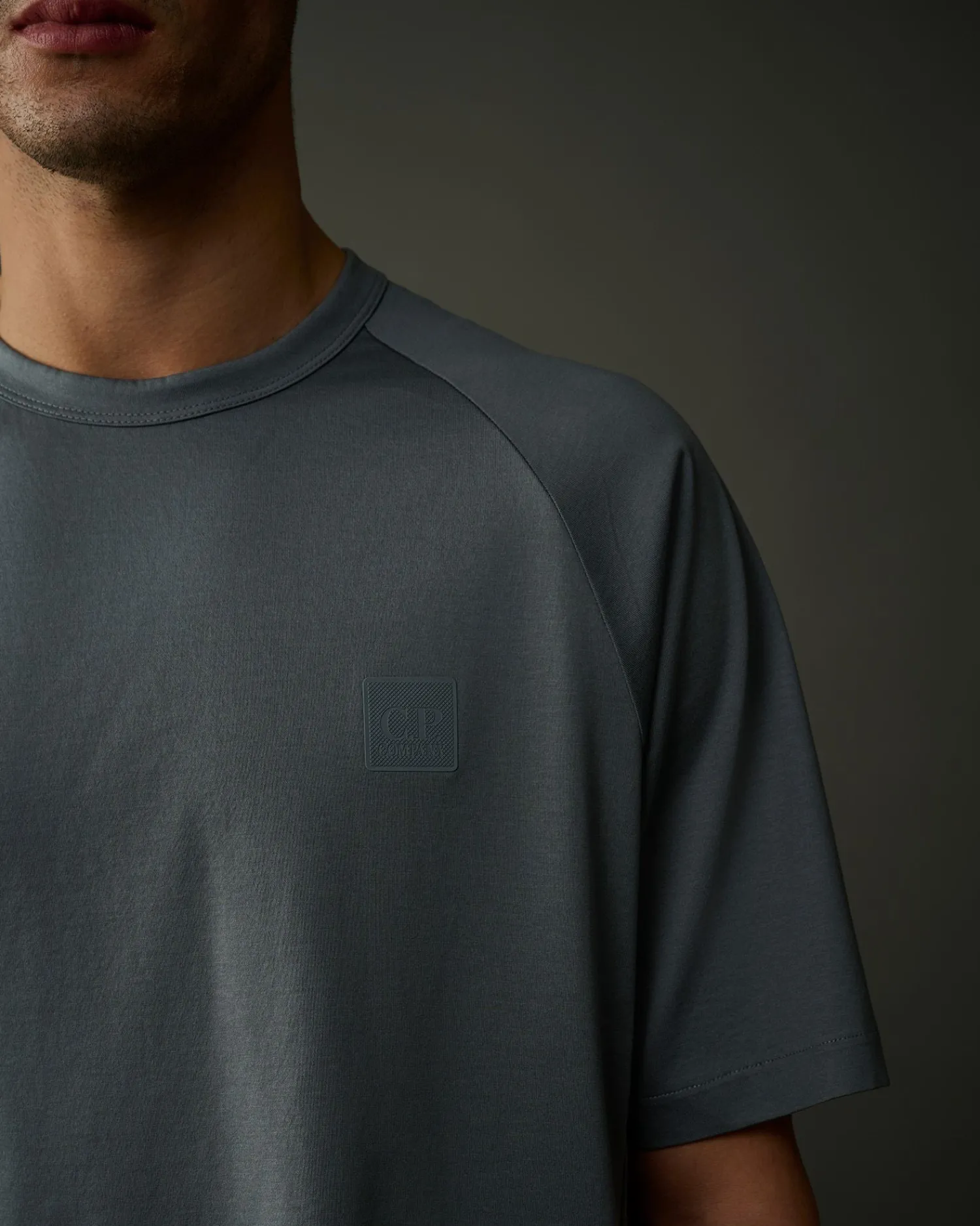 Cheap C.P. Company Metropolis Series Mercerized Jersey Pocket T-Shirt Sort