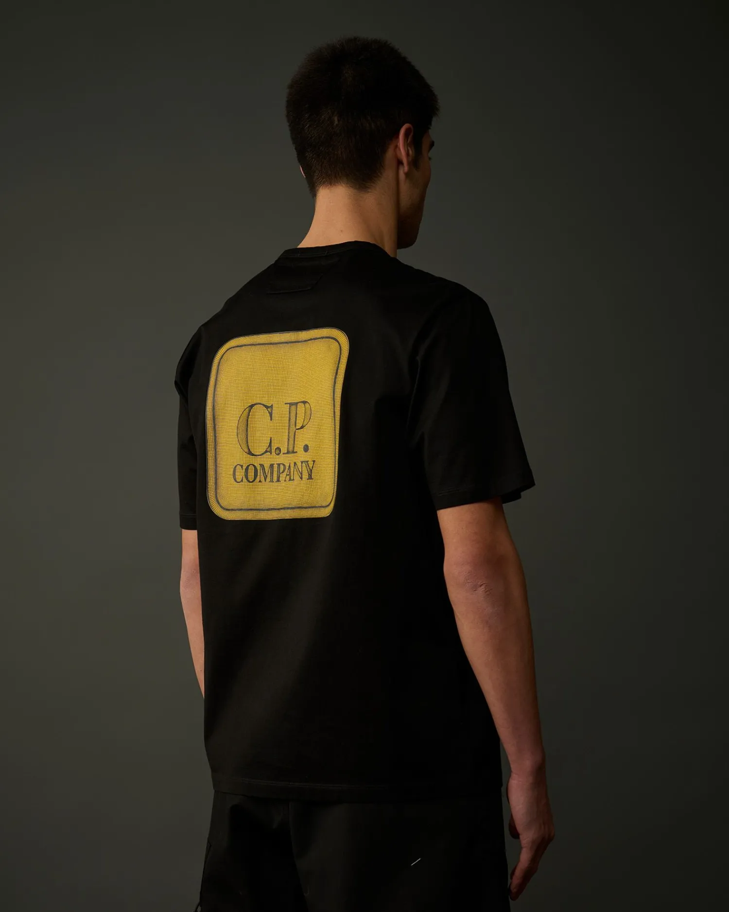 Cheap C.P. Company Metropolis Series Mercerized Jersey Logo T-Shirt Turbulens-Gra