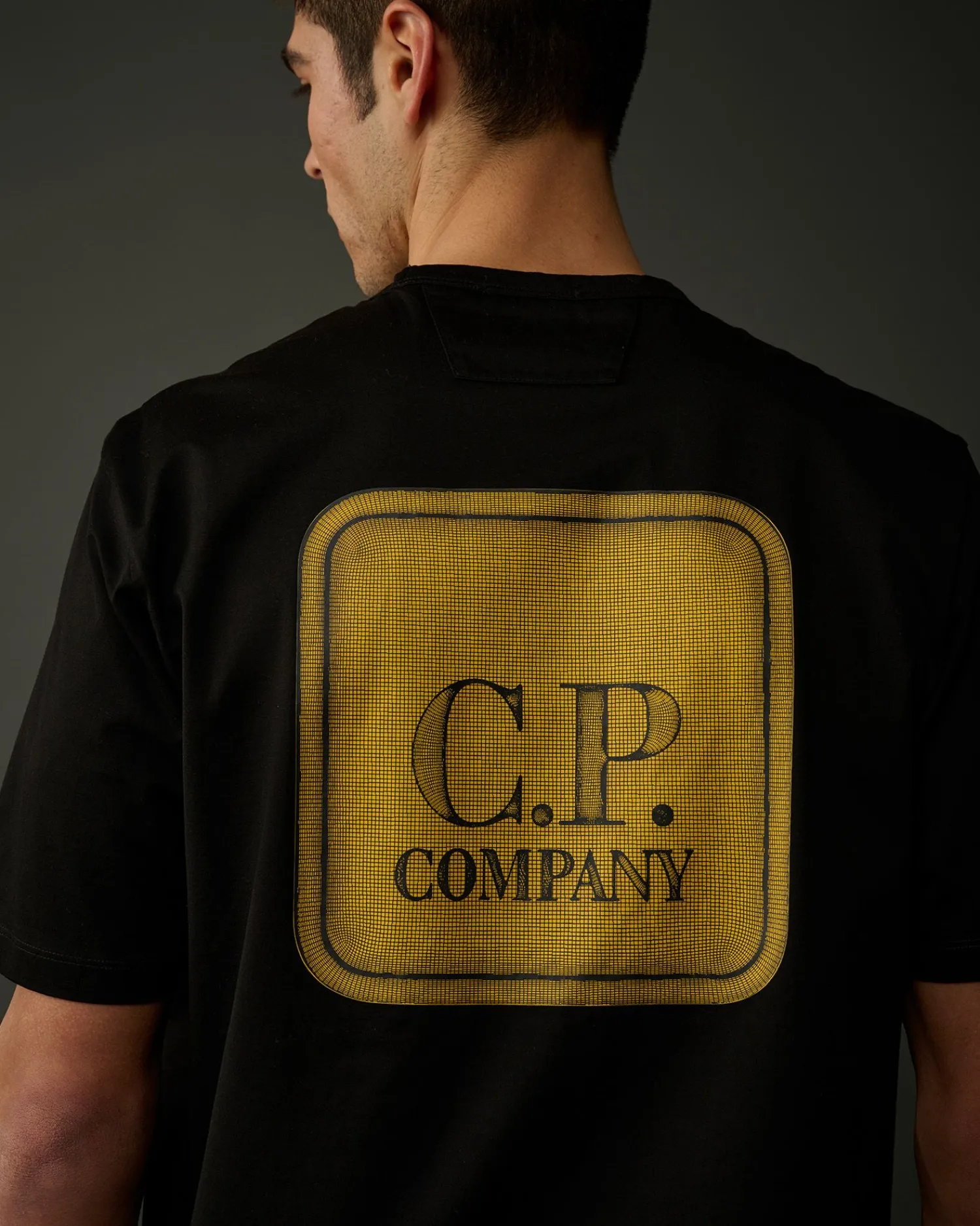 Cheap C.P. Company Metropolis Series Mercerized Jersey Logo T-Shirt Turbulens-Gra