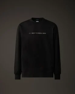 Clearance C.P. Company Metropolis Series Stretch Fleece Grafisk Sweatshirt Sort