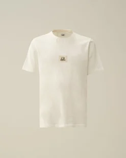 Cheap C.P. Company Naturlig Jersey T-Shirt Pistacie Shell-Beige