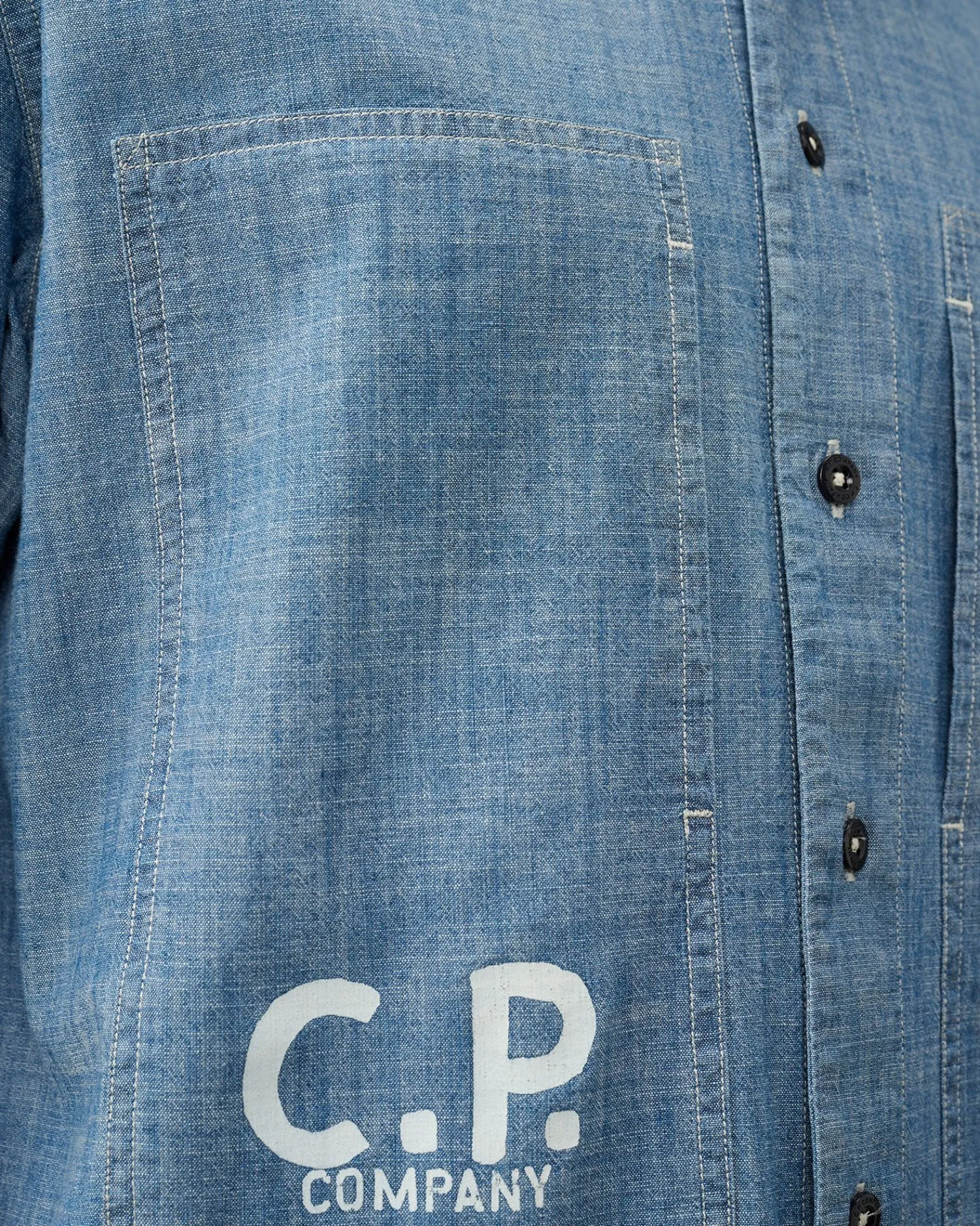 Flash Sale C.P. Company Osmannisk ArbejdsTøjsskjorte Blaek Bla