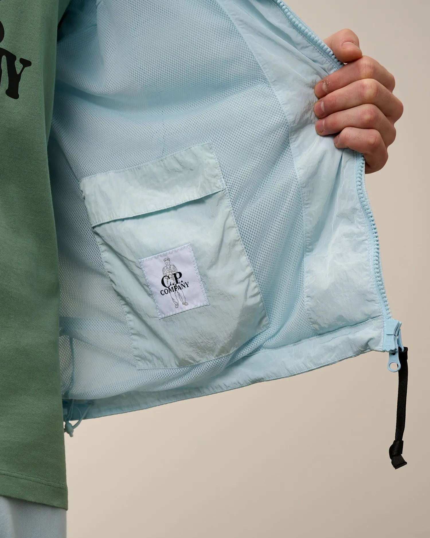 Discount C.P. Company Pium Haettejakke Raven Gra-Sort