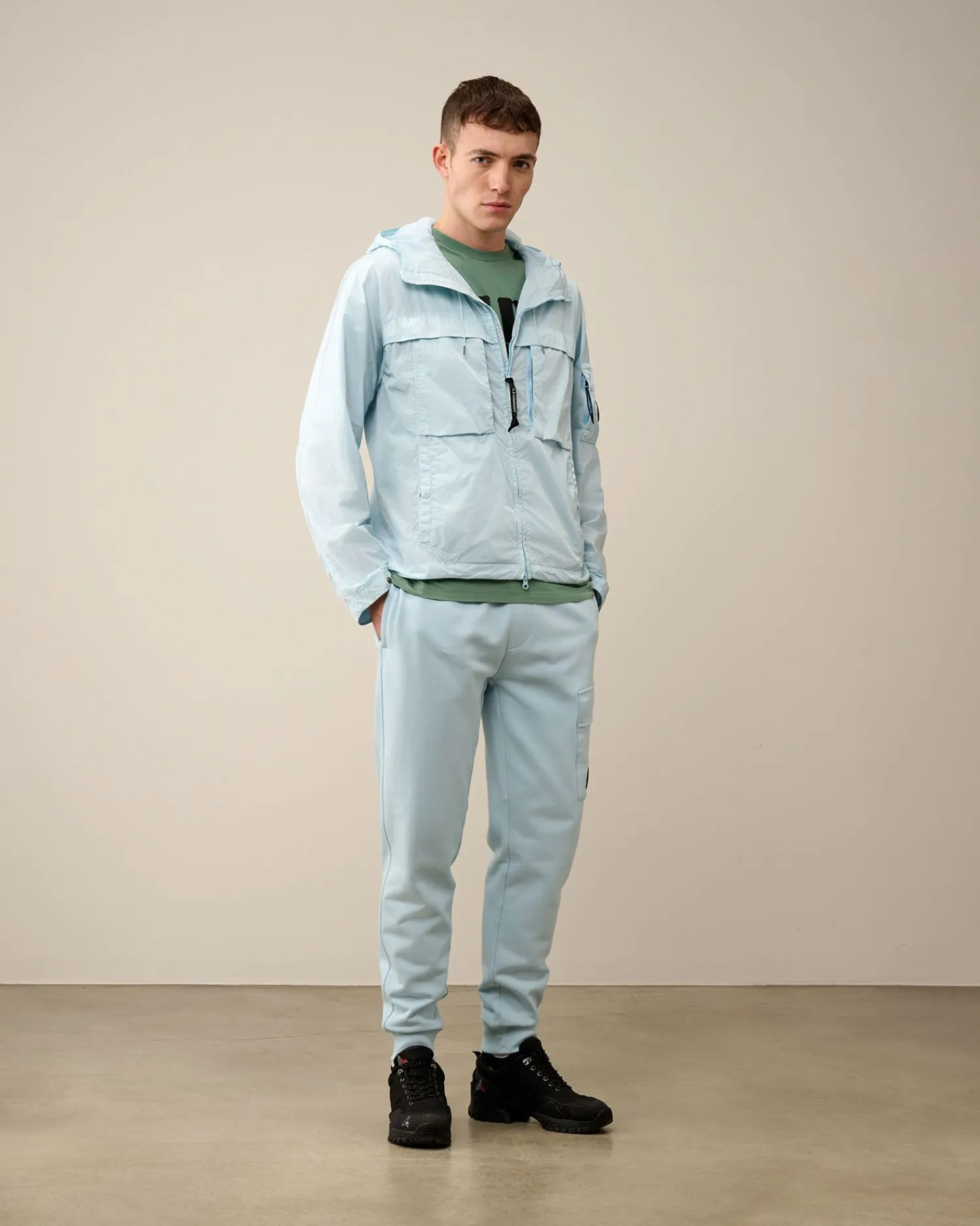 Discount C.P. Company Pium Haettejakke Raven Gra-Sort