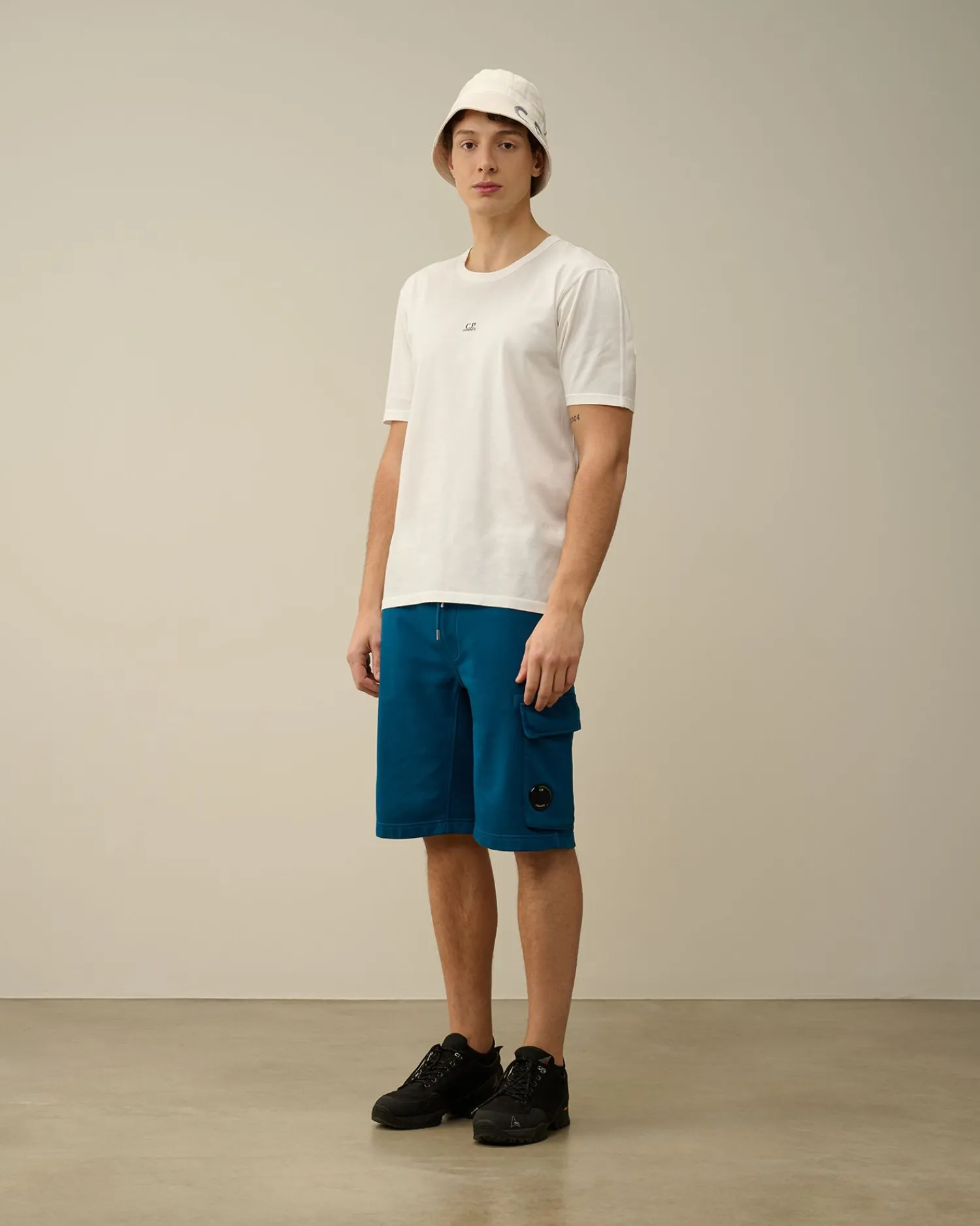 New C.P. Company Shorts I Bomuldsfleece Sort