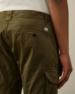 Online C.P. Company Straek Satin Ergonomiske Cargobukser Blaek Bla