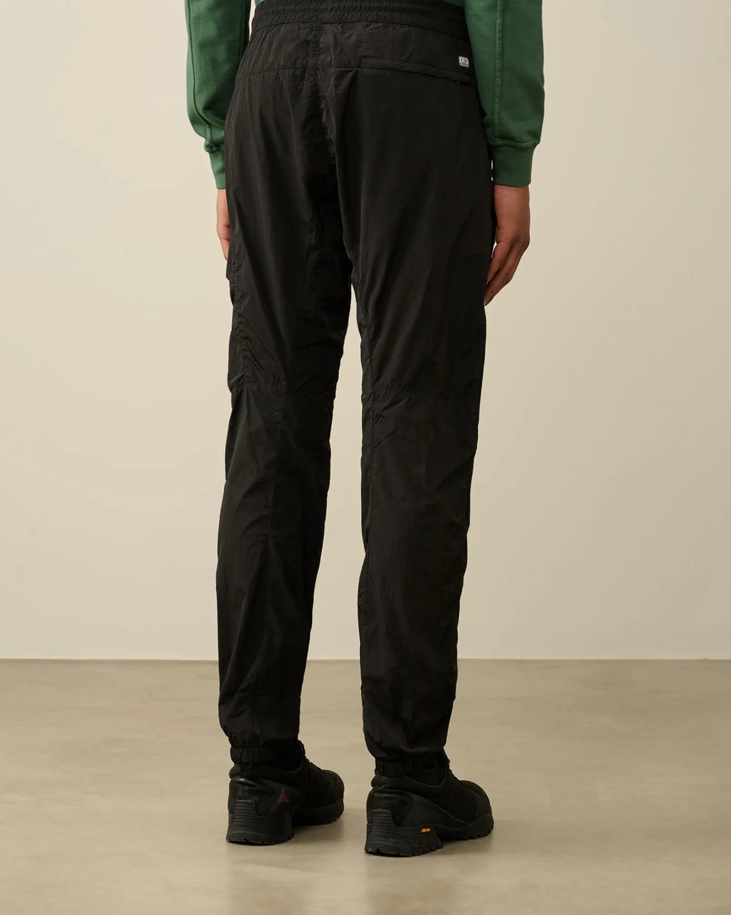 New C.P. Company Straek Satin Loose Cargo Bukser Pistacie Shell-Beige