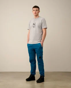 Shop C.P. Company Stretch Piquet Almindelig Langaermet Poloshirt Gaze Hvid