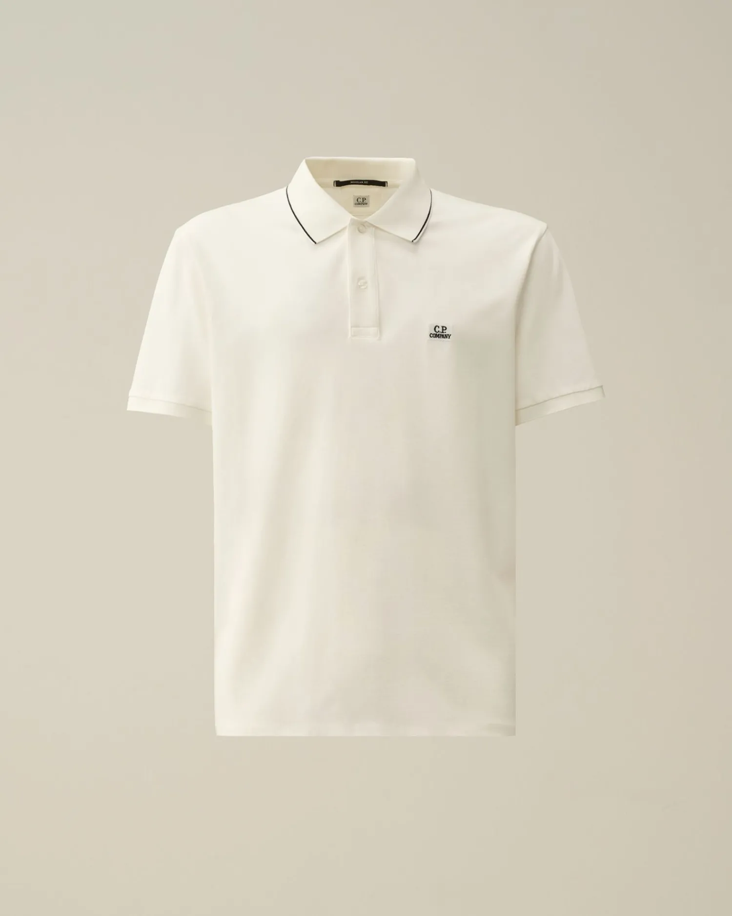 Online C.P. Company Stretch Piquet Almindelig Langaermet Poloshirt Total Eclipse-Blue
