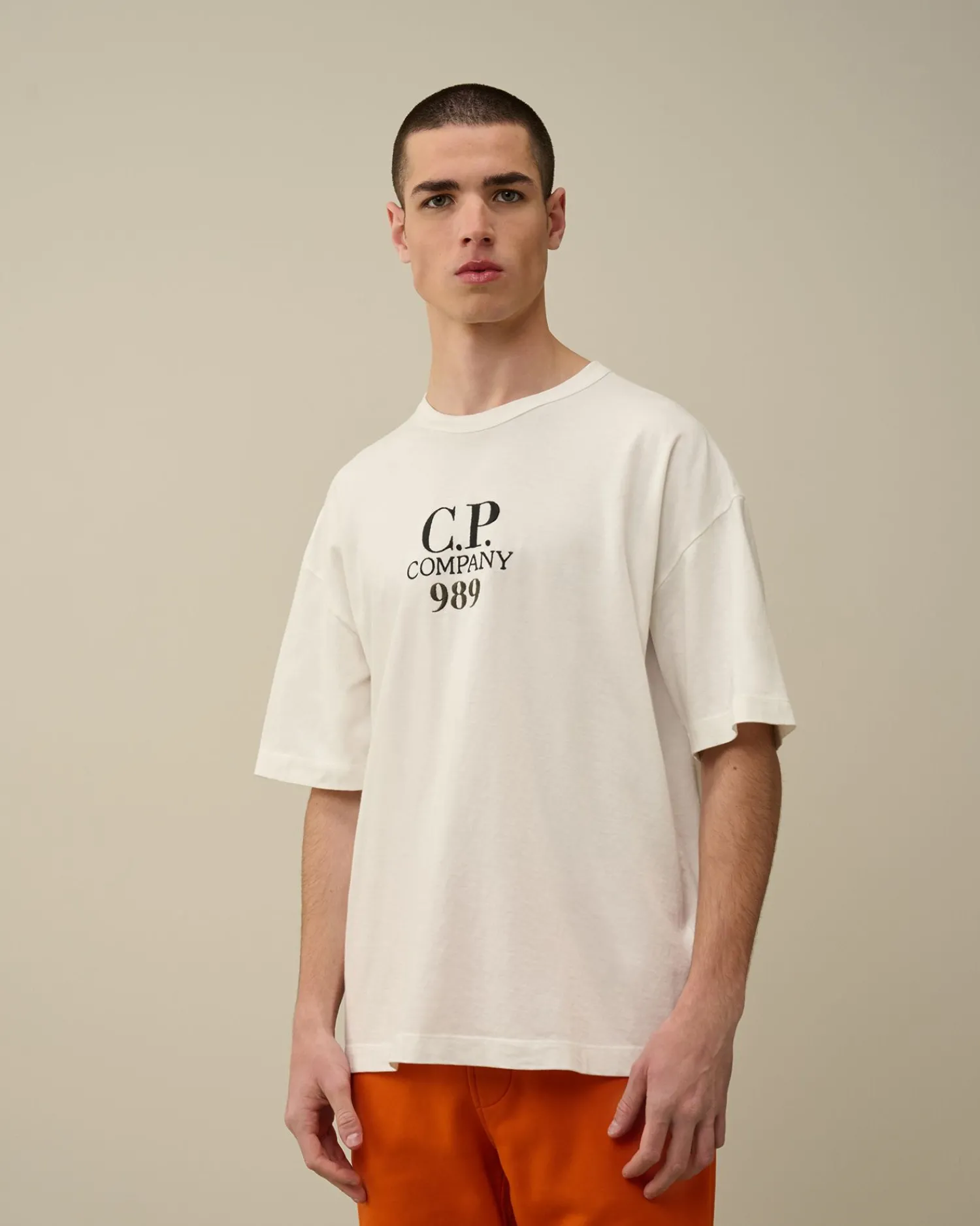 Hot C.P. Company Stretch Piquet Poloshirt Med Almindelig Stribet Krave Ivy Gron