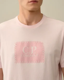 Outlet C.P. Company Stretch Piquet Regular Polo Shirt Gaze Hvid