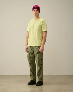 Online C.P. Company Stretch Piquet Slim Polo Shirt Gaze Hvid