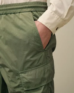 Fashion C.P. Company Stretch Satin Cargo Shorts Stovregn Gra