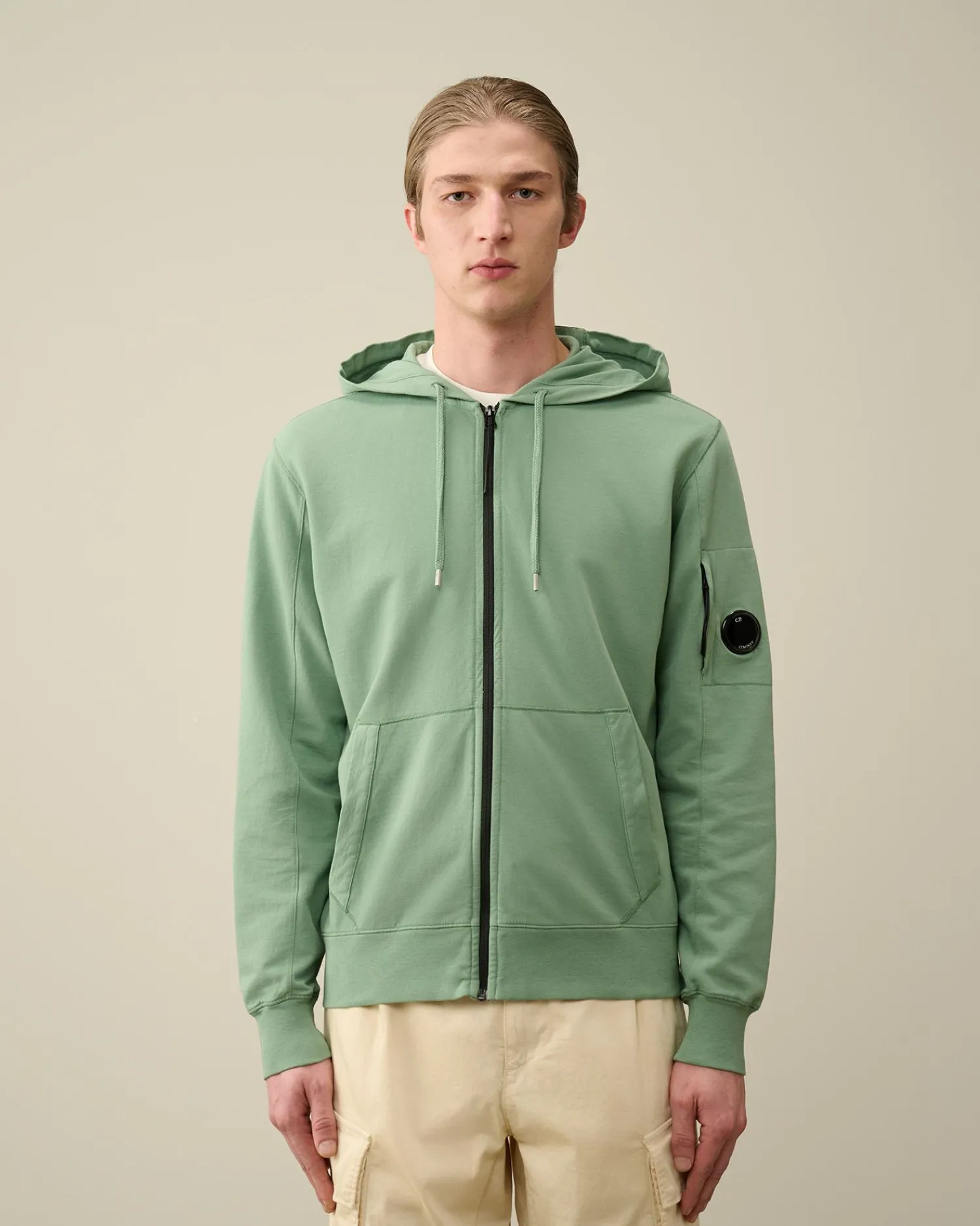 Flash Sale C.P. Company Sweatshirt I Bomuldsfleece Med Lynlas Sort