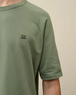 Cheap C.P. Company Sweatshirt Med Blandet Bomuldsfleece Med Lynlas Sort