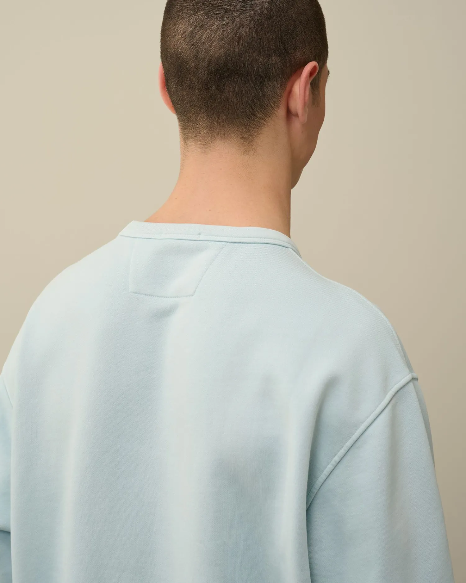 Online C.P. Company Sweatshirt Med Diagonal Fleece I Bomuld Blaek Bla