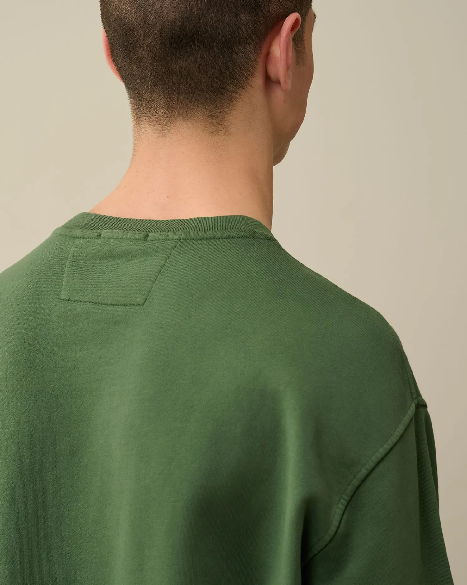 Sale C.P. Company Sweatshirt Med Diagonal Fleece I Bomuld Hvid Paere