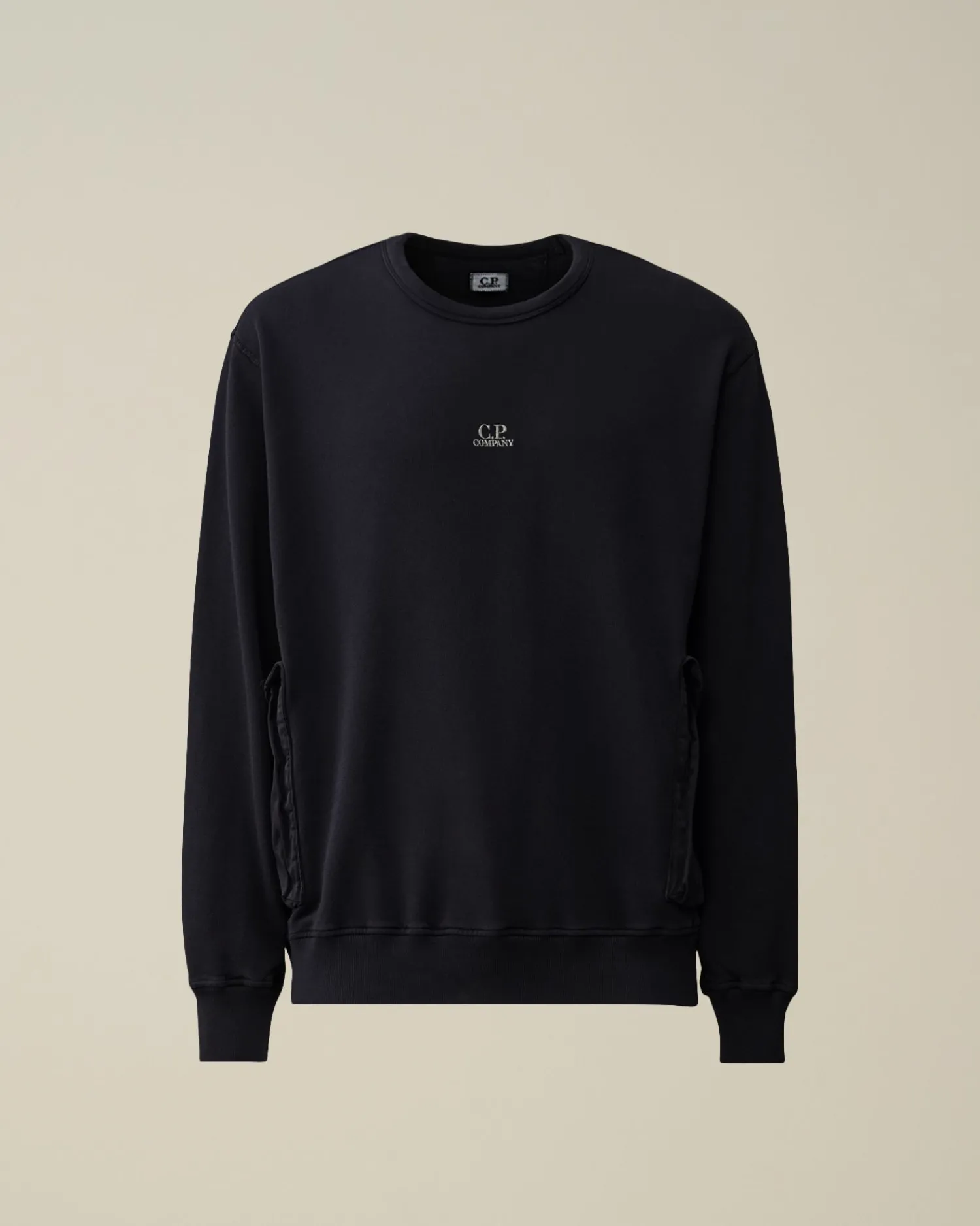 Sale C.P. Company Sweatshirt Med Diagonal Fleece I Bomuld Stjernelys Bla