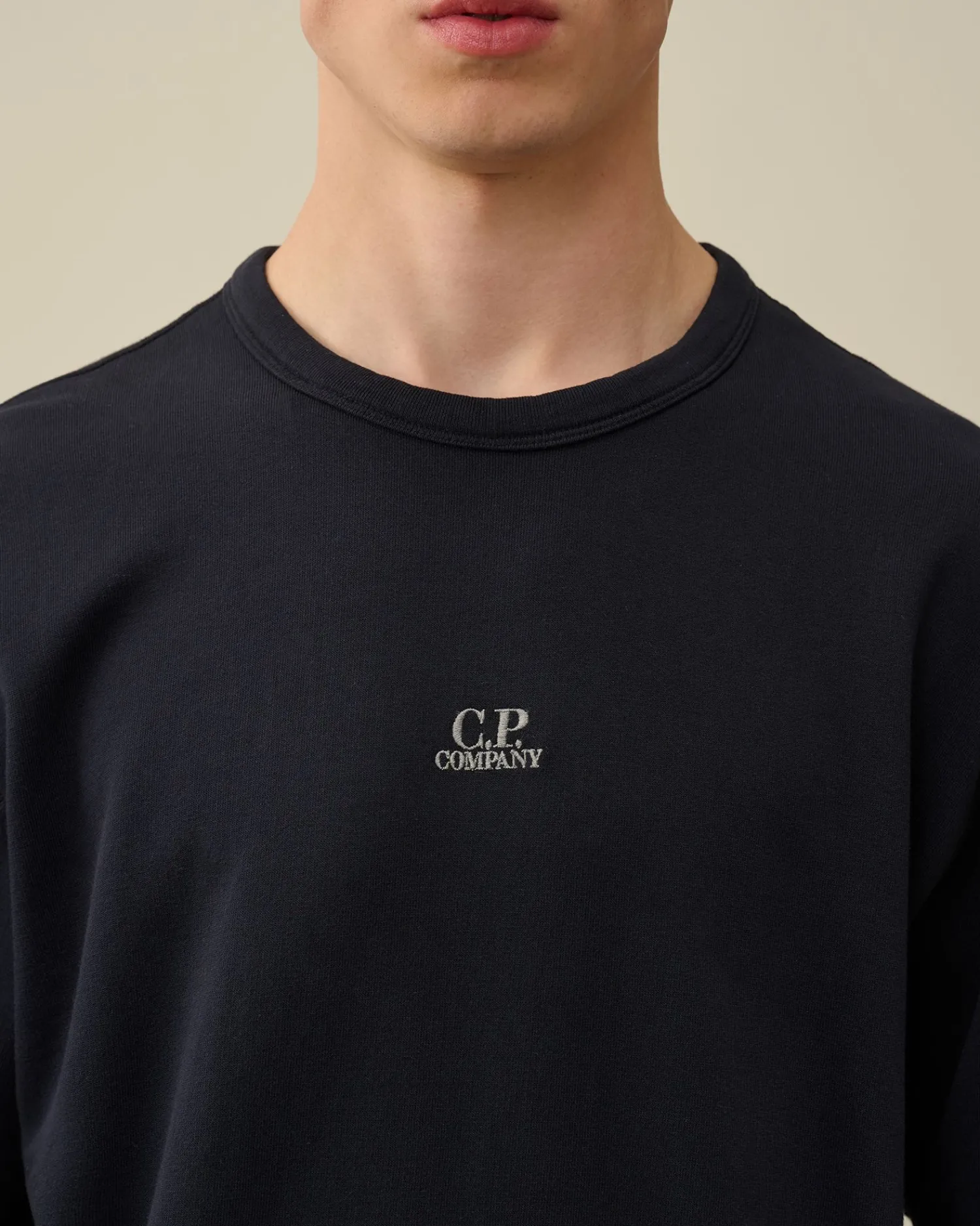 Sale C.P. Company Sweatshirt Med Diagonal Fleece I Bomuld Stjernelys Bla