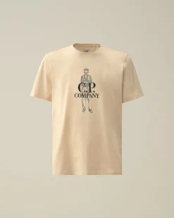 Fashion C.P. Company Tacting Piquet Poloshirt Med Lynlas Stjernelys Bla