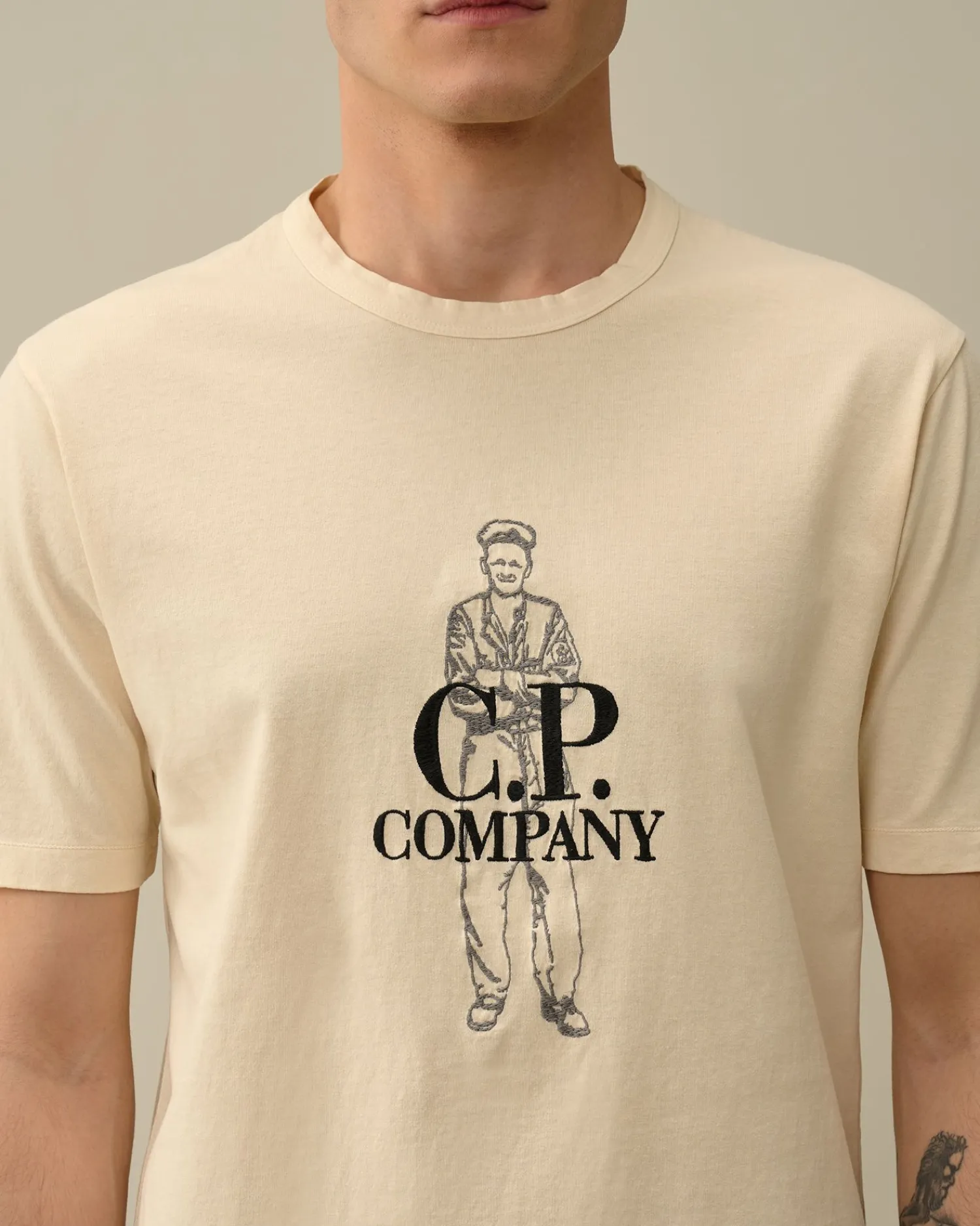 Fashion C.P. Company Tacting Piquet Poloshirt Med Lynlas Stjernelys Bla