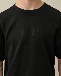 Best C.P. Company Tacting Piquet Svampet T-Shirt Blaek Bla