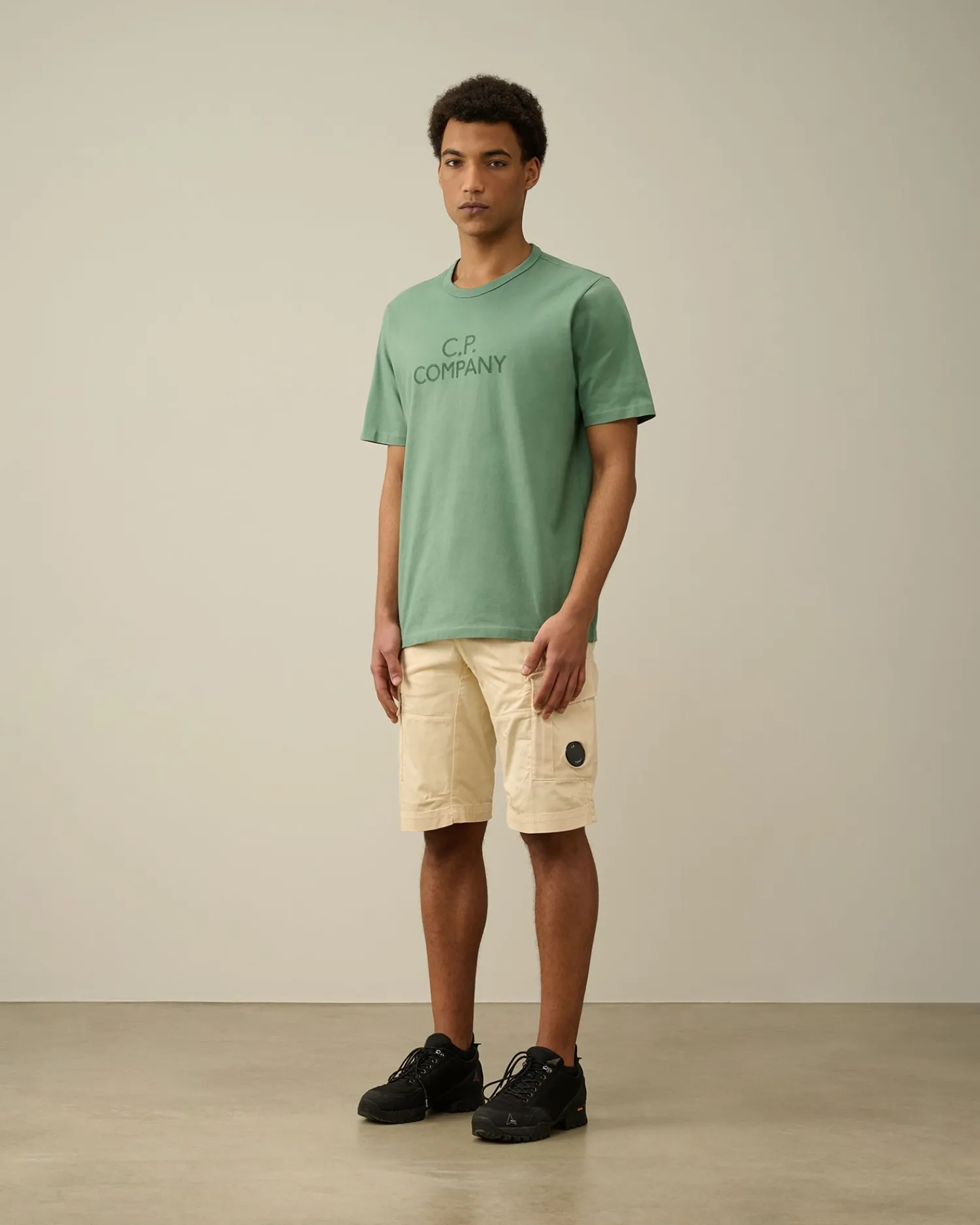 Best C.P. Company Twill Stretch Regular Utility Cargo Pants Gaze Hvid