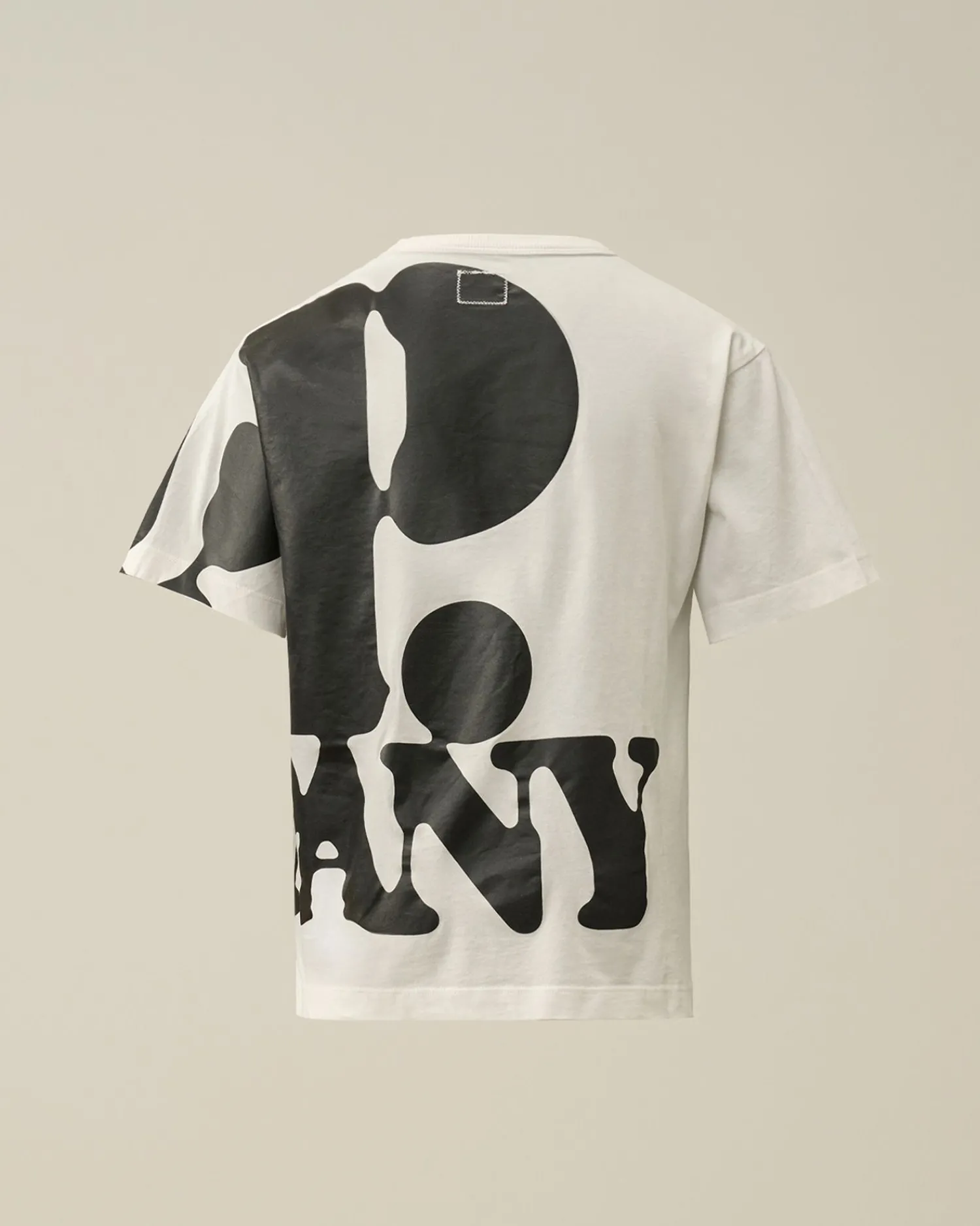 Cheap C.P. Company U16 Bomuldsjersey 30/1 Grafisk T-Shirt Gaze Hvid