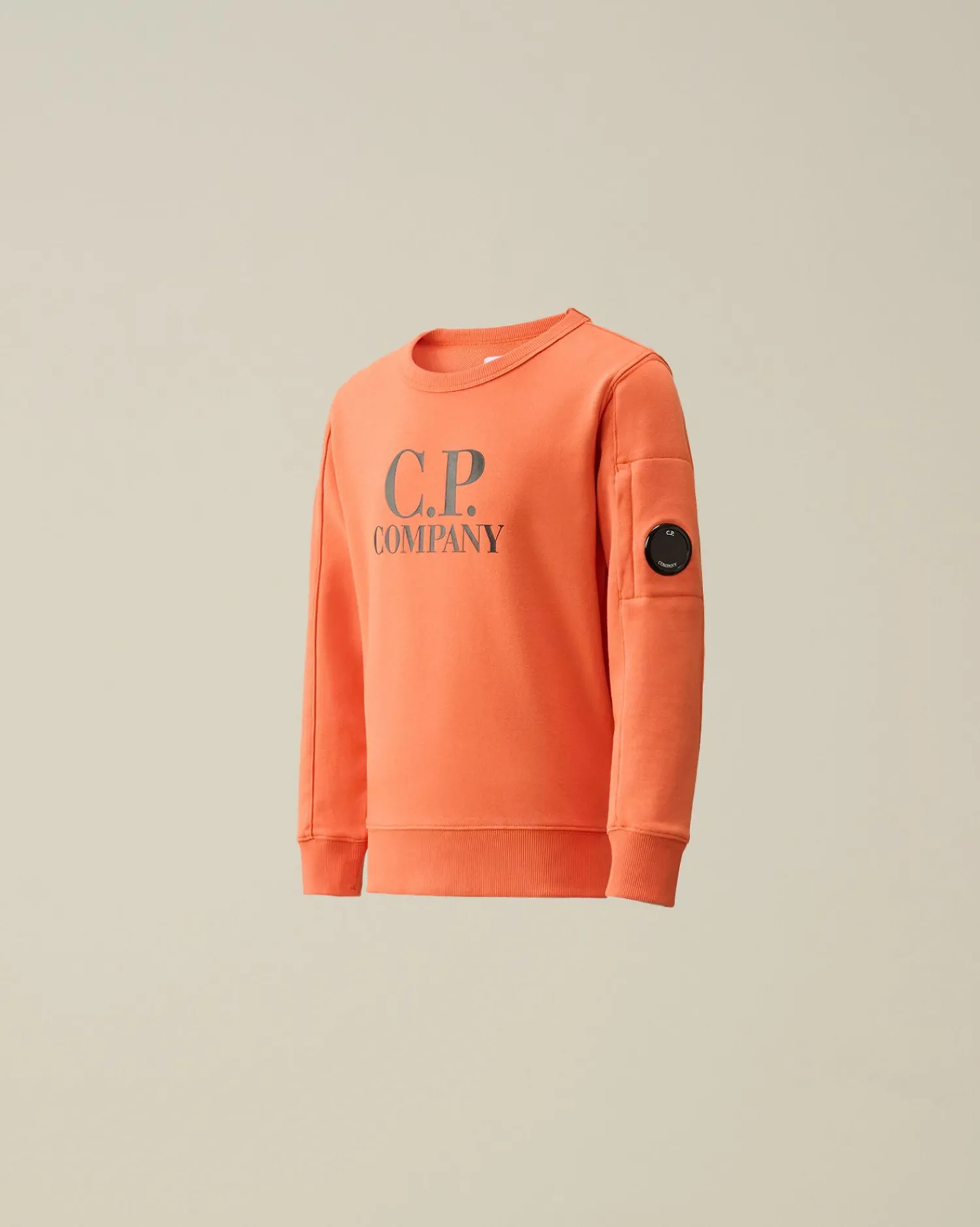 Sale C.P. Company U16 Bomuldsjersey 30/1 Grafisk Logo T-Shirt Sort