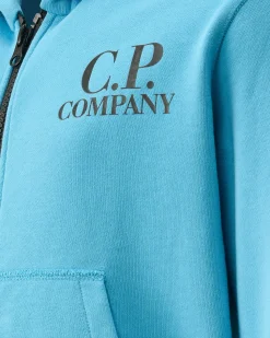 Clearance C.P. Company U16 Bomuldsjersey 30/1 Grafisk Logo T-Shirt Sort