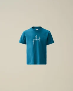 Shop C.P. Company U16 Bomuldsjersey 30/1 Grafisk T-Shirt Hvid