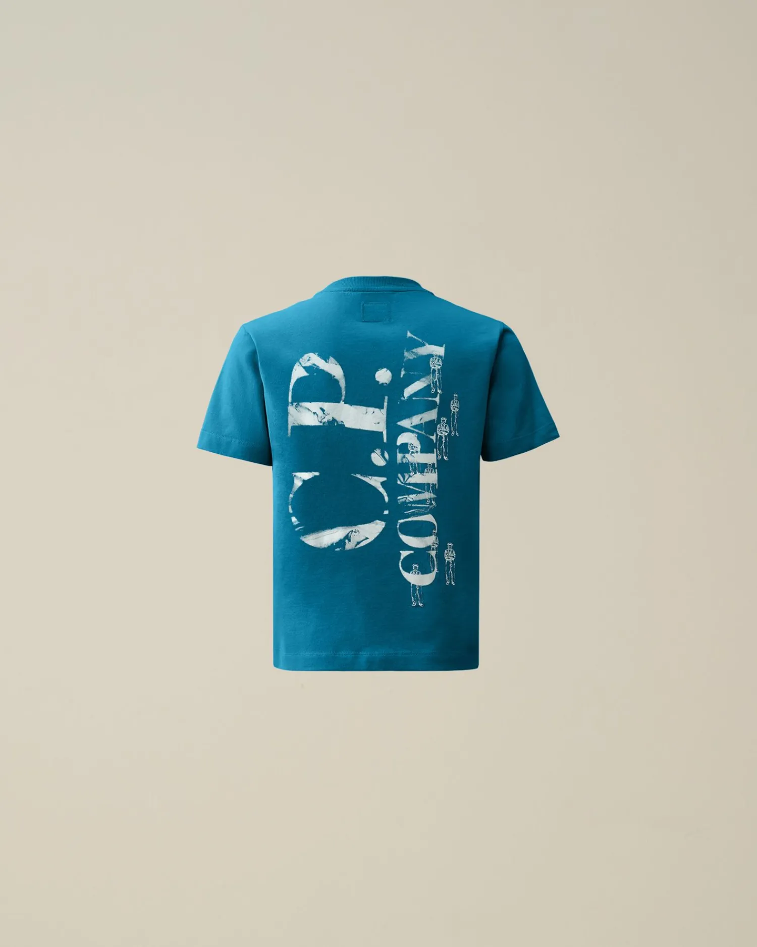 Shop C.P. Company U16 Bomuldsjersey 30/1 Grafisk T-Shirt Hvid