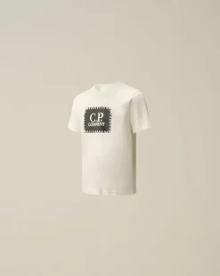 Best C.P. Company U16 Bomuldsjersey 30/1 Grafisk T-Shirt Blaek Bla