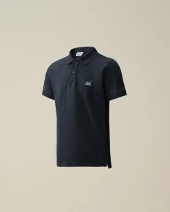 Best C.P. Company U16 Bomuldsjersey 30/1 Logo T-Shirt Gaze Hvid
