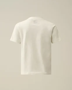 Fashion C.P. Company U16 Bomuldsjersey 30/1 Logo T-Shirt Gaze Hvid