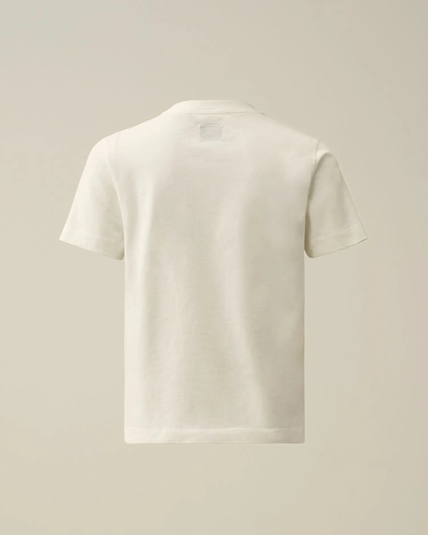 Fashion C.P. Company U16 Bomuldsjersey 30/1 Logo T-Shirt Gaze Hvid