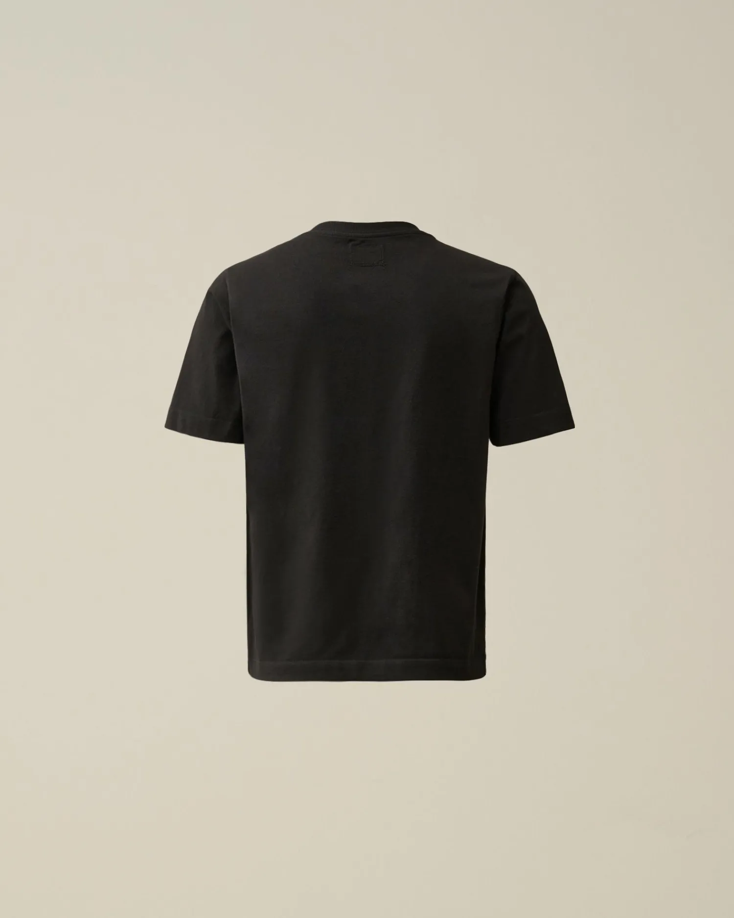 Shop C.P. Company U16 Bomuldsjersey 30/1 Logo-T-Shirt Med Labelstil Gra Melange