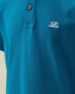 Hot C.P. Company U16 Bomuldsjersey 30/1 Logo-T-Shirt Med Labelstil Sort