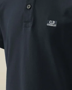 Flash Sale C.P. Company U16 Bomuldsjersey 30/1 Logo-T-Shirt Med Labelstil Gra Melange
