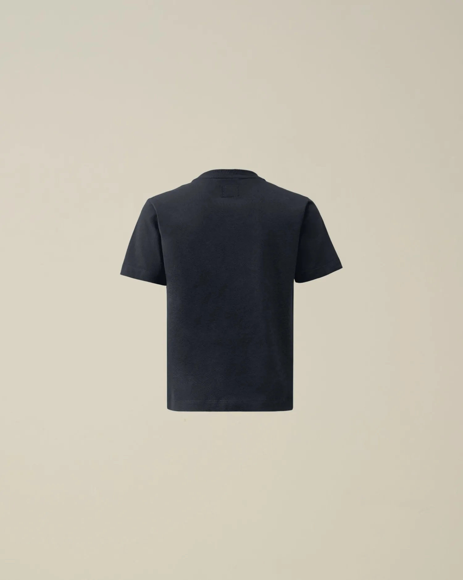 Fashion C.P. Company U16 Bomuldsjersey 30/1 Logo-T-Shirt Med Labelstil Gra Melange