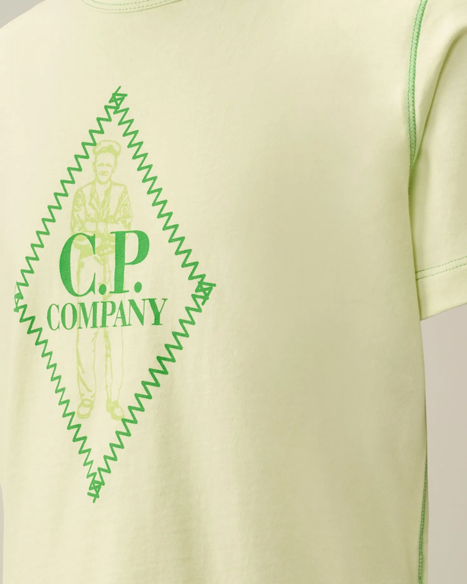 Best C.P. Company U16 Bomuldstroje 30/1 British Sailor T-Shirt Niagara-Bla