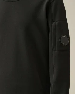 Store C.P. Company U16 Diagonal Fleece Cargo Joggingbukser Niagara-Bla